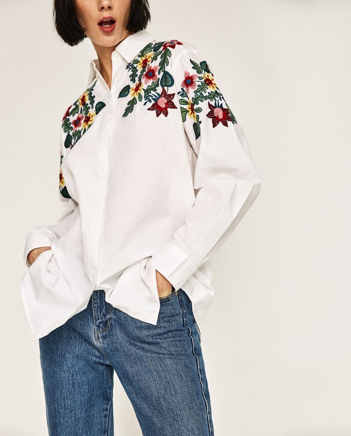 Рубашка Zara оверсайз