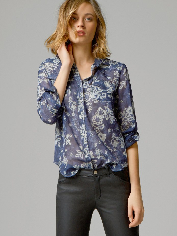 Блузка с принтом massimo Dutti