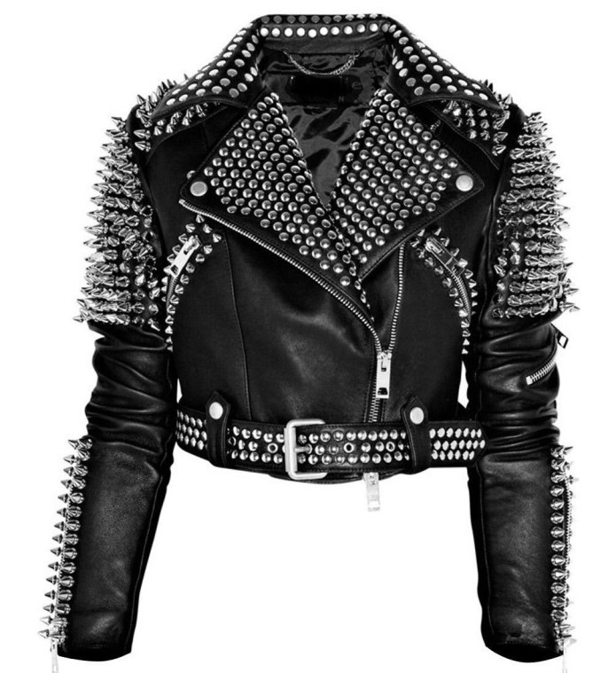 Burberry spiked Leather Jackets.