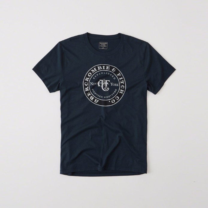 Футболка Abercrombie and Fitch синяя