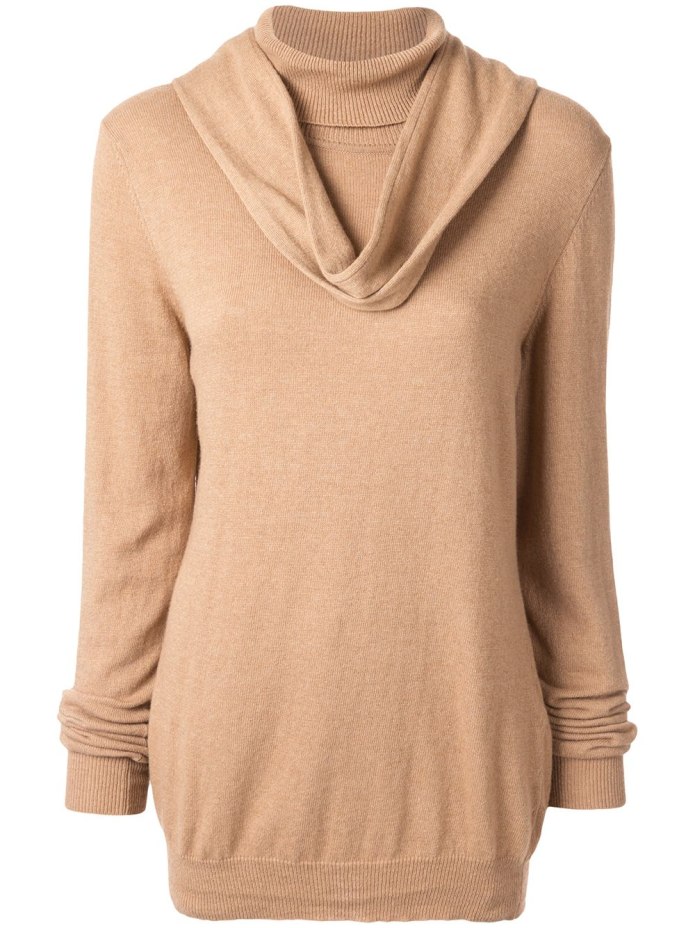 Womens Cashmere Merino long Sleeve Cowl Neck Jumper a334l