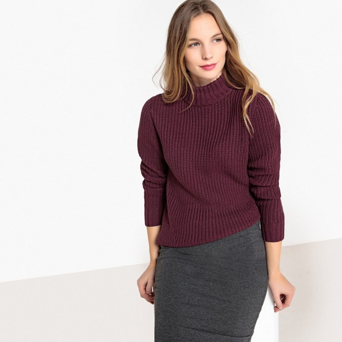 La Redoute collections пуловер с воротником-стойкой