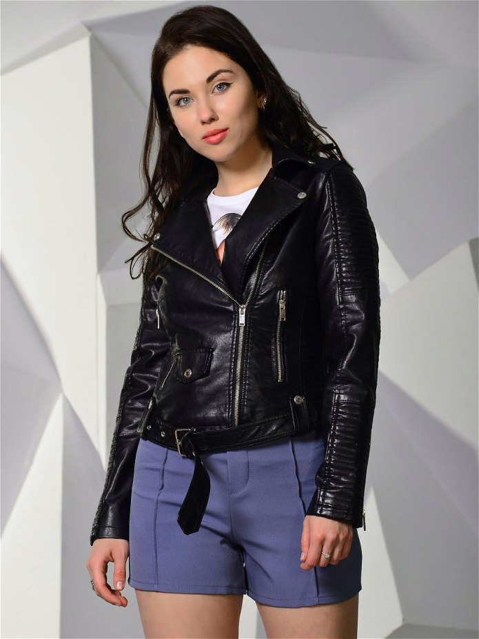 Officine Vinci куртка кожаная женская косуха
