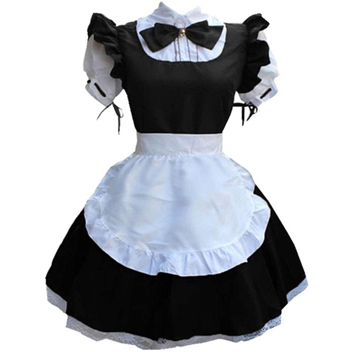 Mens sissy Maid Cosplay uniform outfit French Apron Maid servant Mini Babydoll Dress Halloween Roleplay Party Costume homme