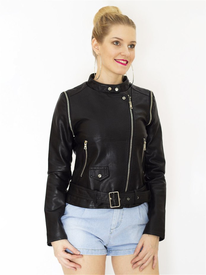 - Leather Motorcycle Jacket lj603