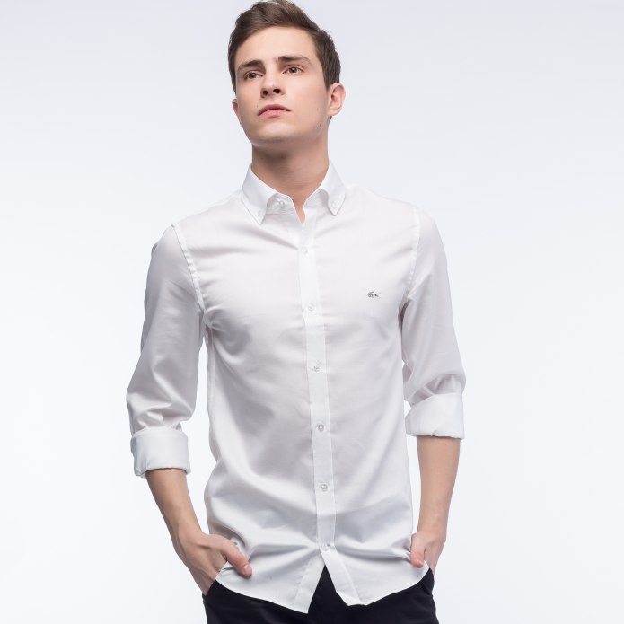 Белая рубашка Lacoste