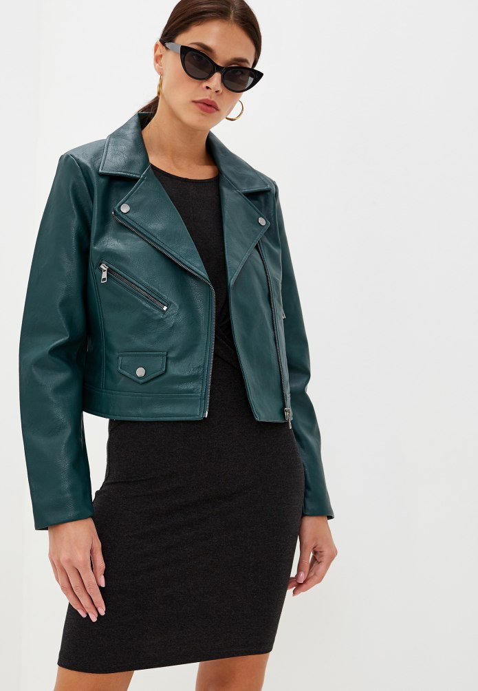 Зеленая косуха Bershka