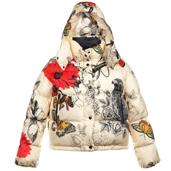 Пуховик Moncler принт