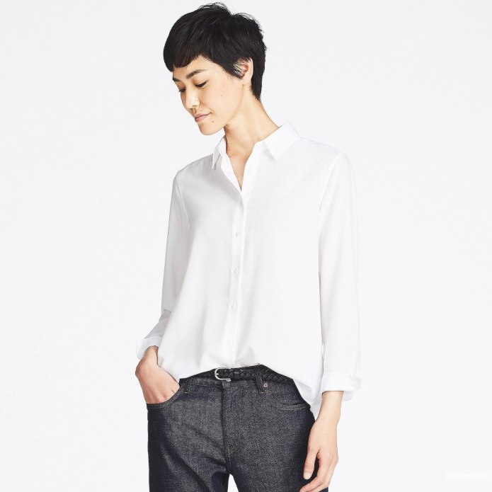 Женская черная рубашка Uniqlo u