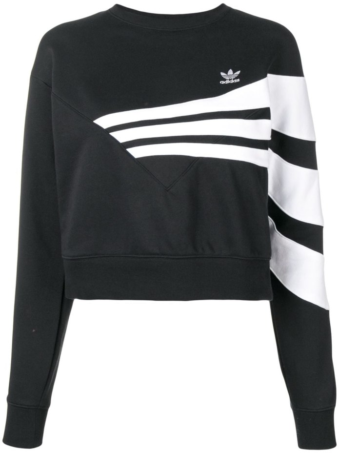 Adidas 3 Stripes кофта женская укороченная