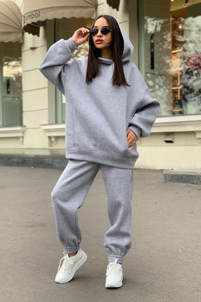 Женский костюм Oversize на флисе 2020