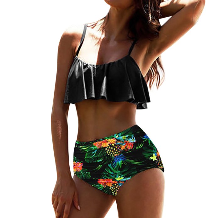 Liberti Beachwear- чёрный с высокой талией