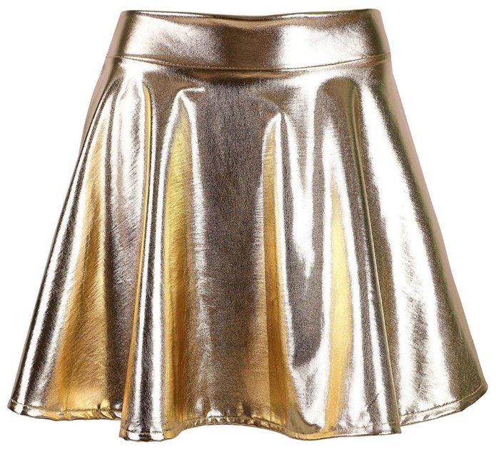 Gold Metallic Dress Skater skirt
