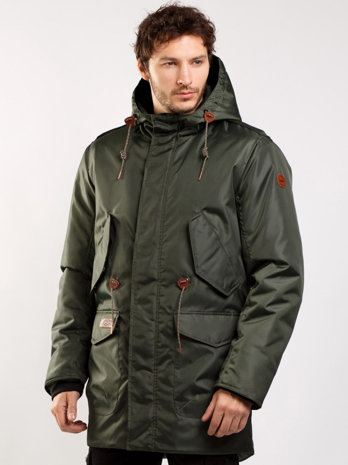 Parka DKNY fur Trimmed Hooded