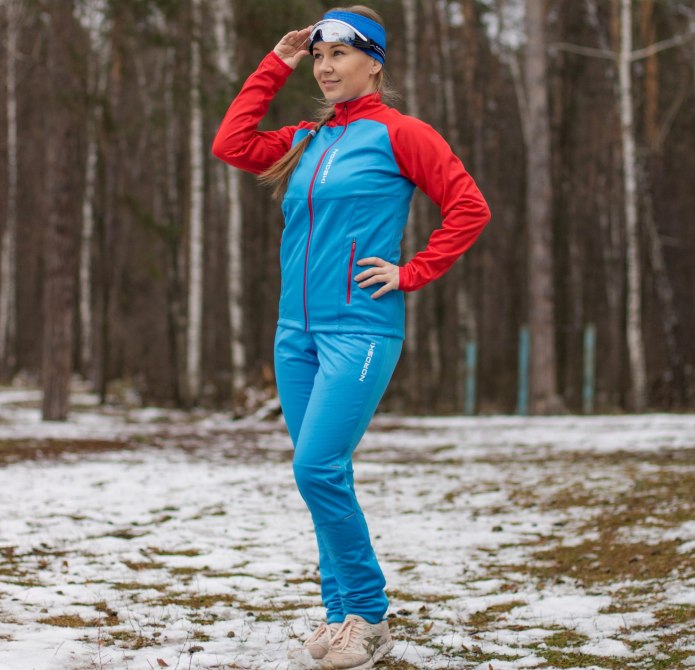 Разминочная куртка Nordski Premium Blue/Red
