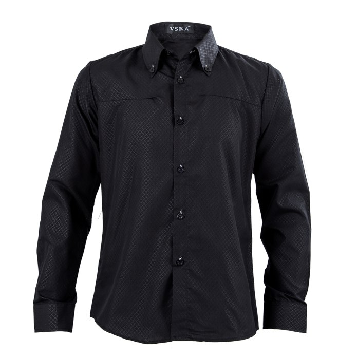 Рубашка черная Slim Fit
