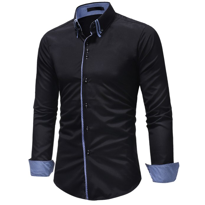 Рубашки мужские с длинным рукавом брендовые Harlod blank