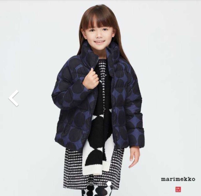 Утепленное пальто для девочек Uniqlo