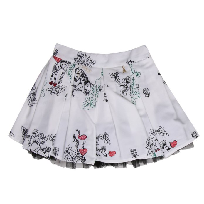 MSGM Kids юбка с вышивкой