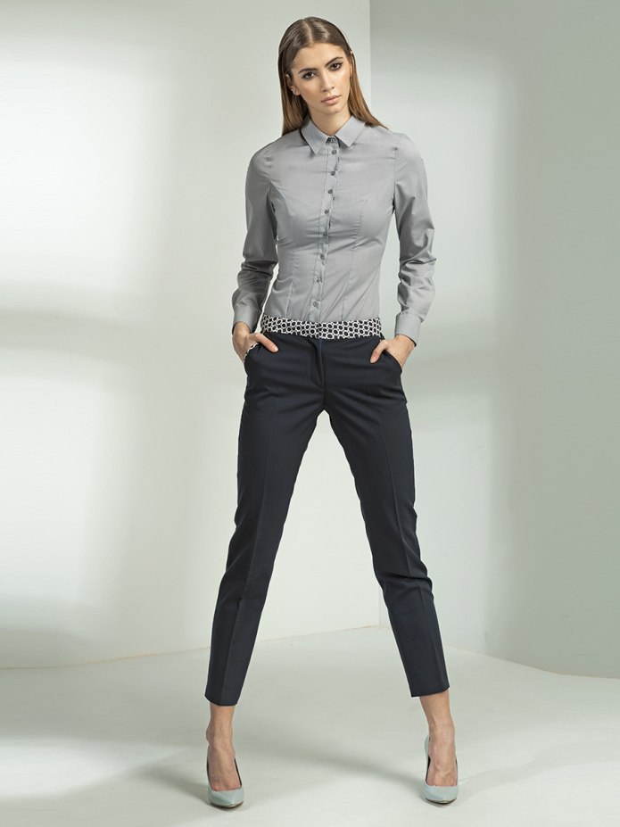 Skinny Fit брюки мужские серые