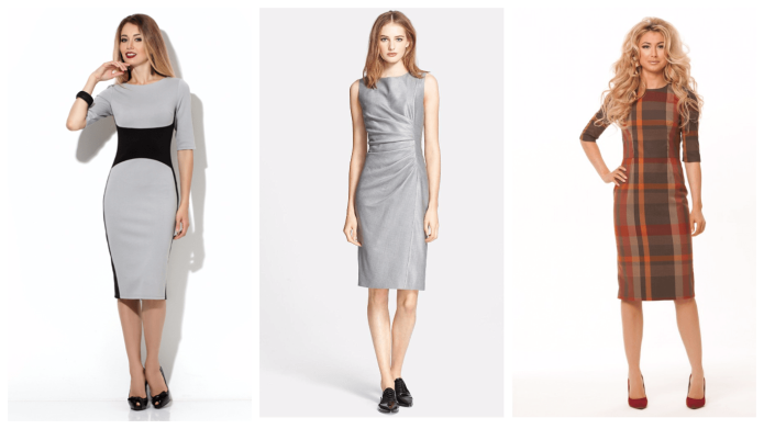 1001 Dress синее платье футляр
