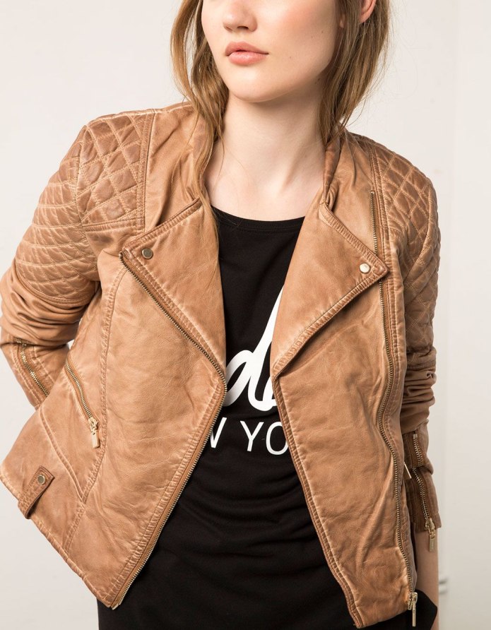 Mango Genuine Leather куртка кожаная