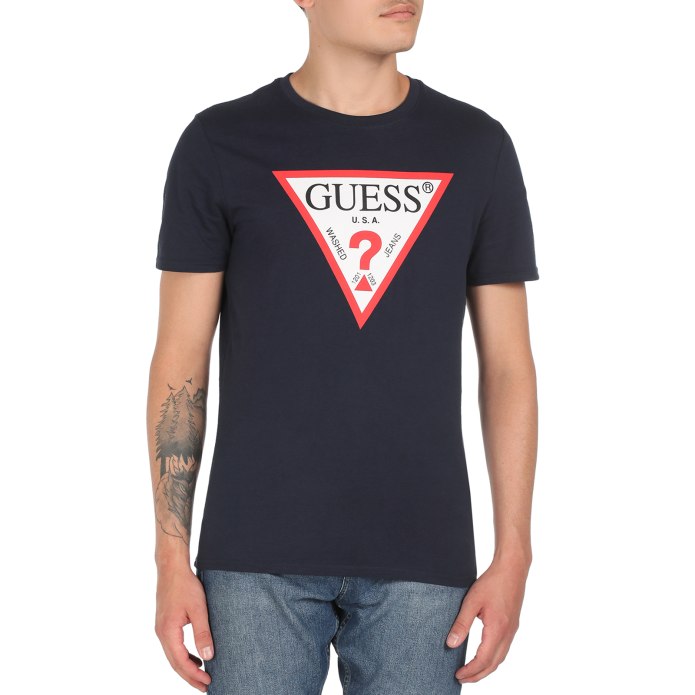 Футболка guess los Angeles мужская черно белая