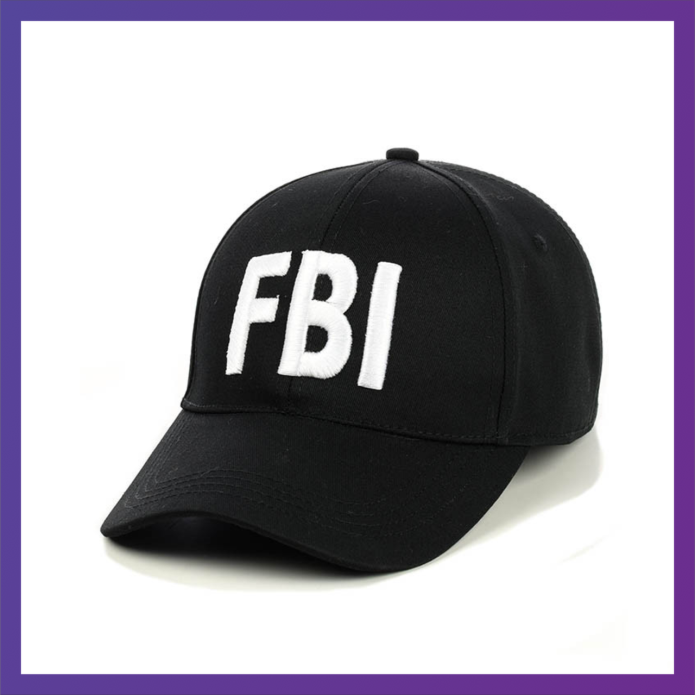 Бейсболка чёрная с сеткой FBI