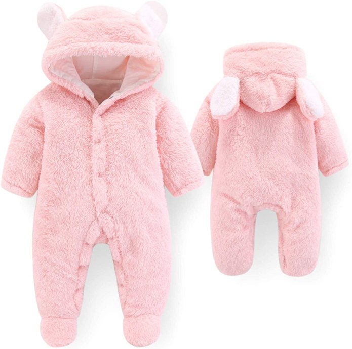 Baby 3d Bear Design зимний флисовый комбинезон