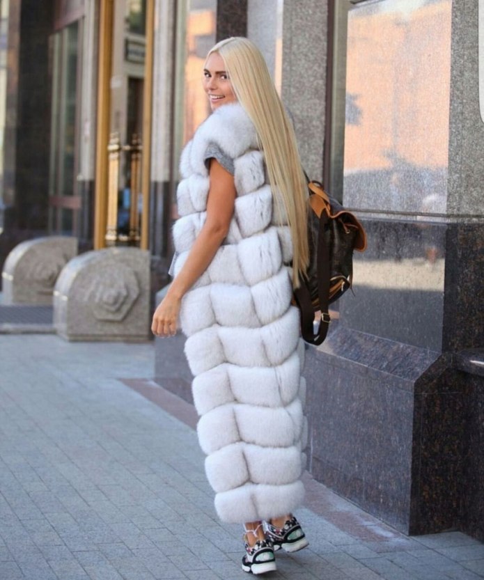 Жилет из лисы Снежная Королева