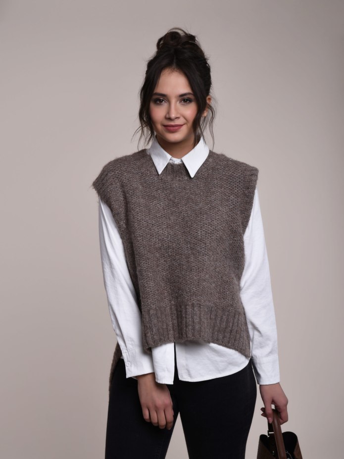 Трикотажный жилет оверсайз Zara