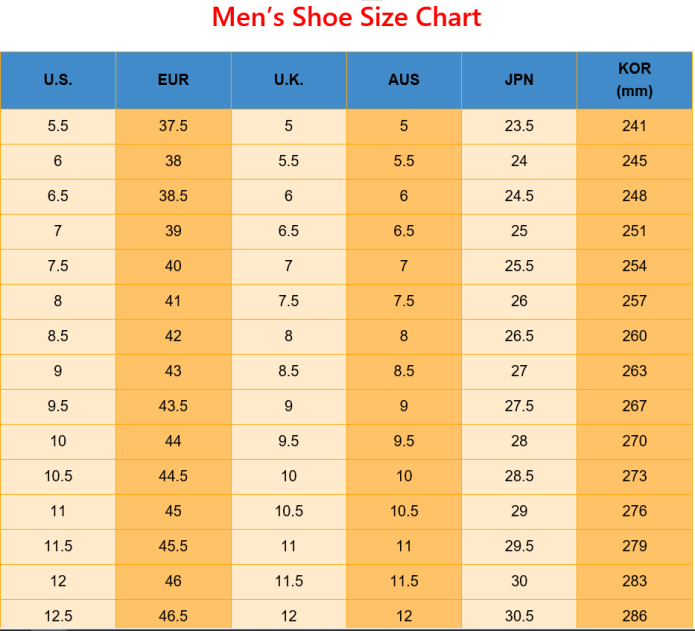 Us Shoes Size to Russian