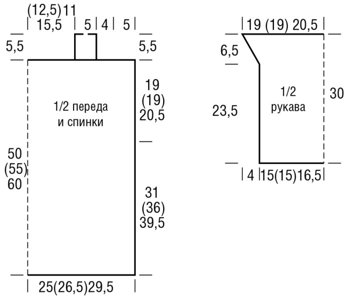 Летние кофточки с выкройками крючком