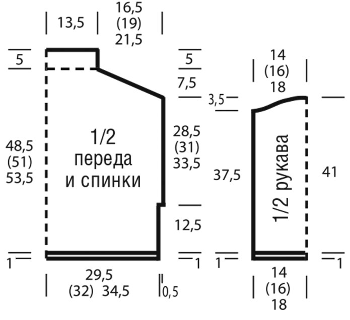 Свитер оверсайз выкройка для вязания