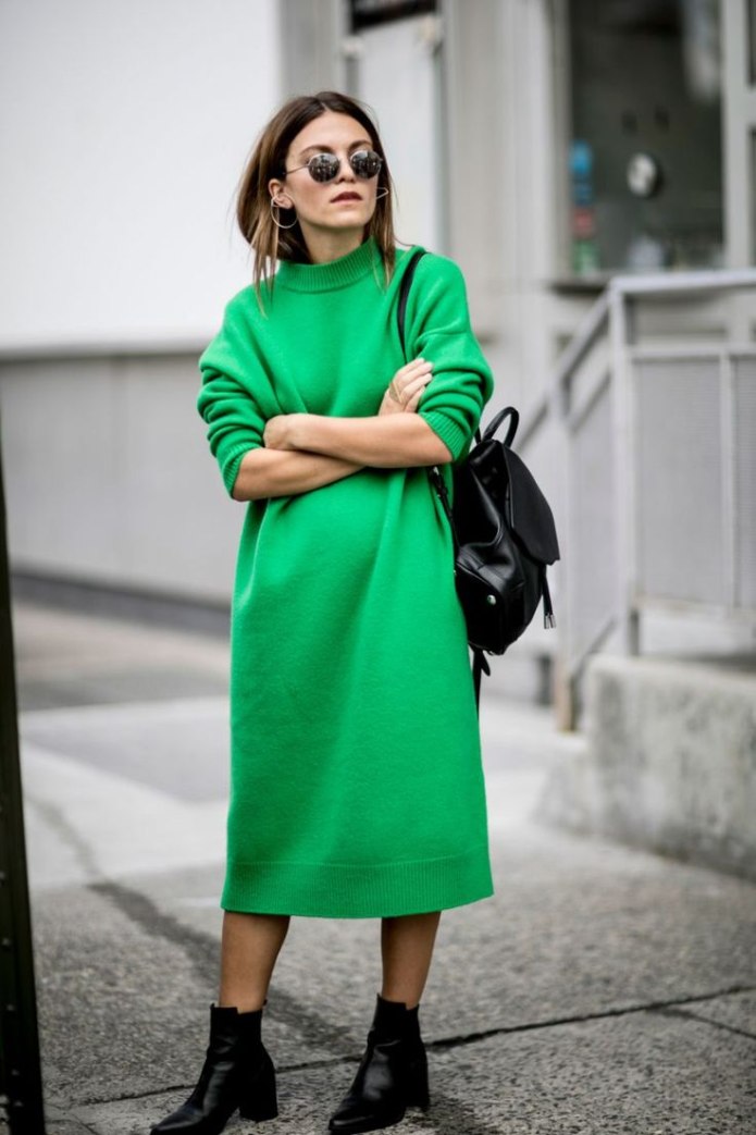 Lanvin Подиумная коллекция зеленое платье