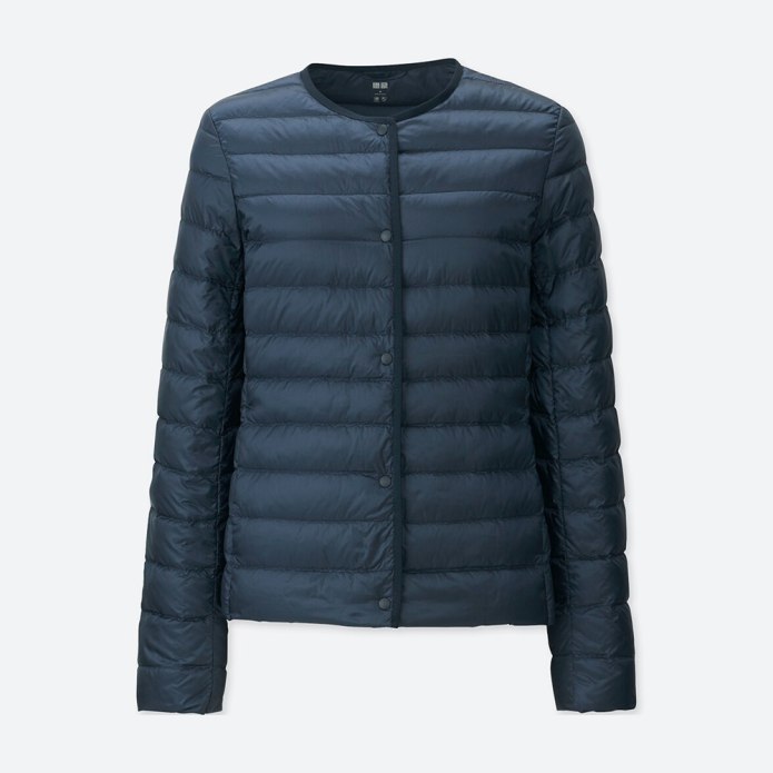 Ультралегкая пуховая куртка Uniqlo синяя