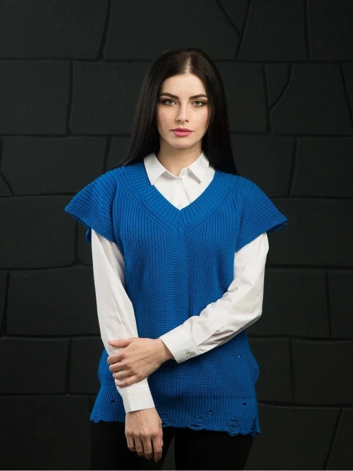 Жилет в гусиную лапку Zara