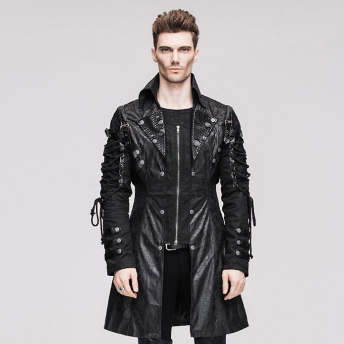 Gothic Duster Faux Leather Coat