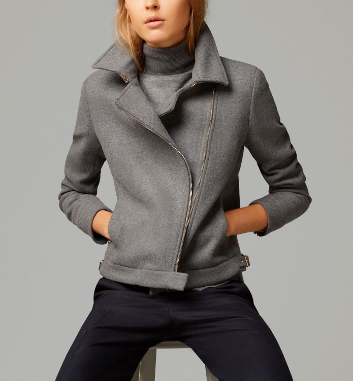Серая женская куртка massimo Dutti