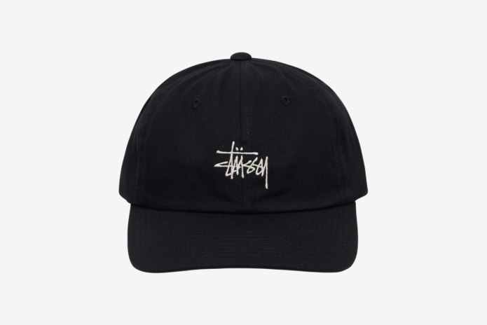 Stussy кепка stock Low Pro cap чёрная