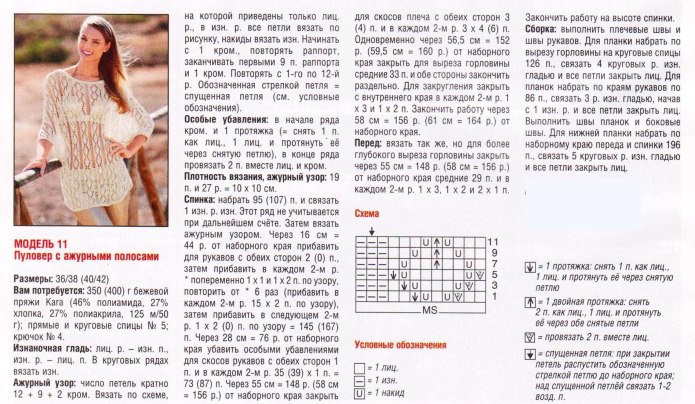 Вязание спицами женских полуверов схемы с описанием