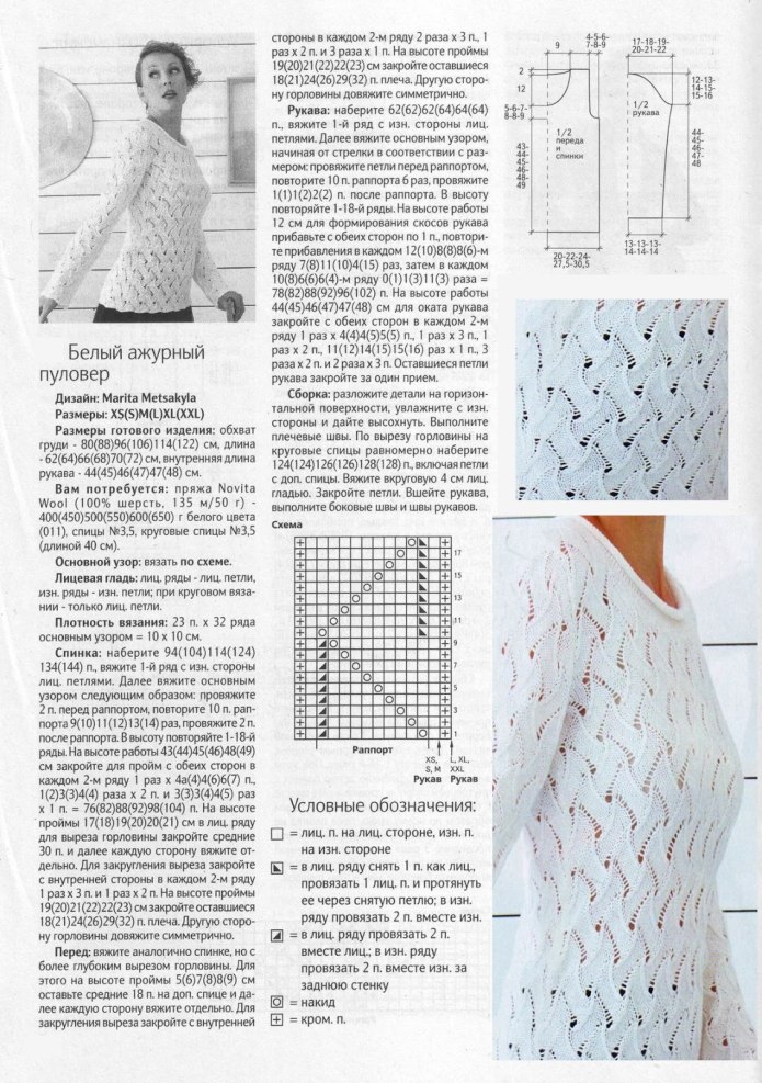 Вязаные джемпера для женщин спицами модные с описанием и схемами