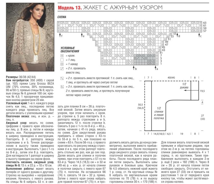 Вязание спицами на лето кофточки ажурные схемы