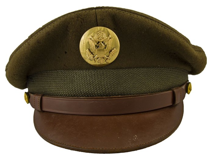 Us Navy Officer Visor cap ww2 Black
