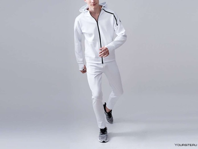 Adidas Climalite костюм белый мужской