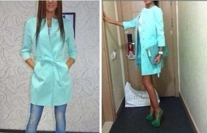 Тренч мятный ASOS
