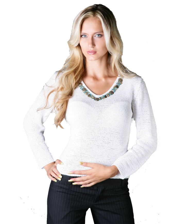 Zarina collection джемпер с v-образным вырезом