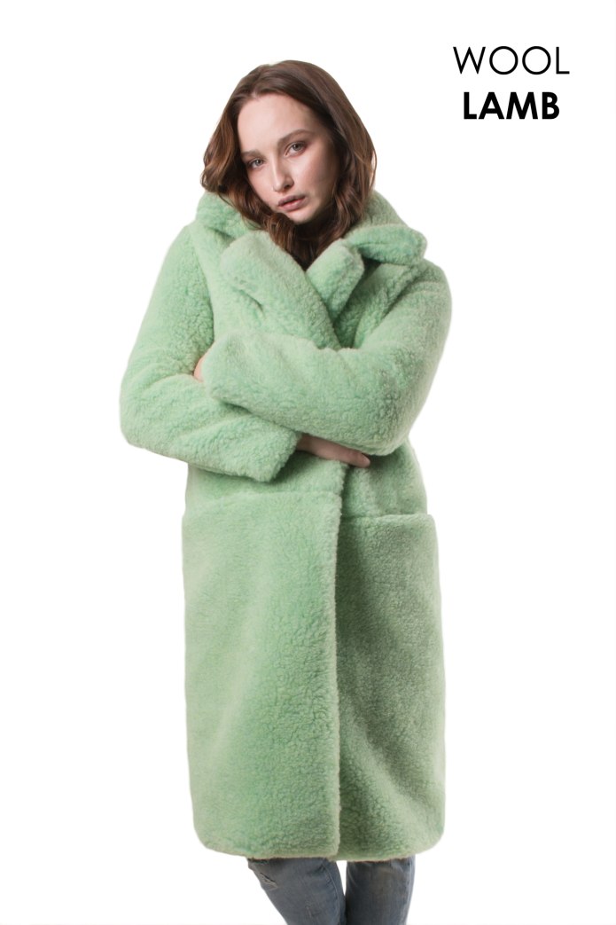 Шуба Teddy Max Mara зелёная