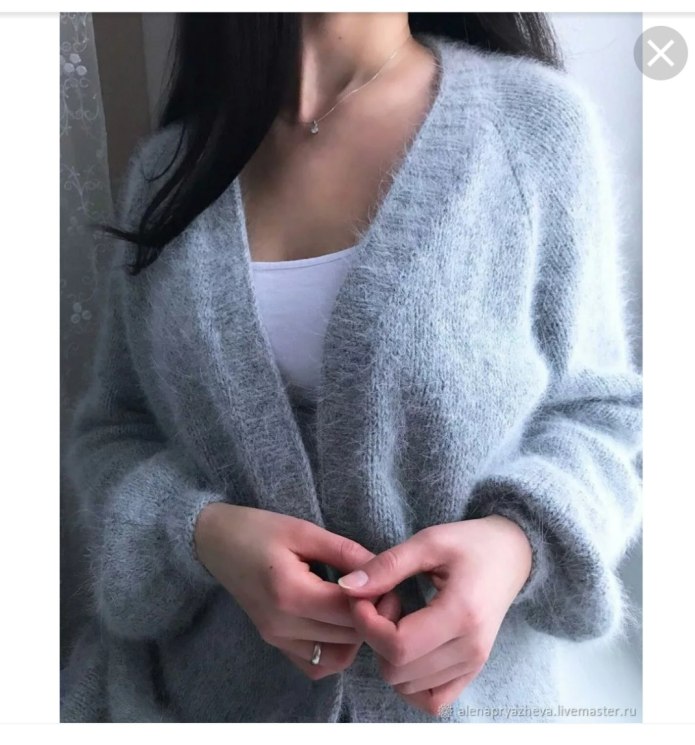 Кофта из норковой пряжи
