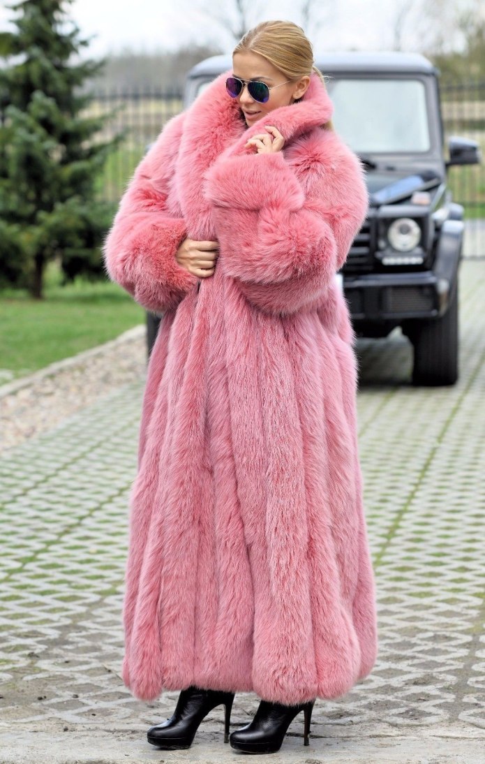 New 2019 Fox fur long Coat Clas Russian Sable Jacket Mink Chinchilla Silver Lynx